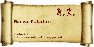 Morva Katalin névjegykártya